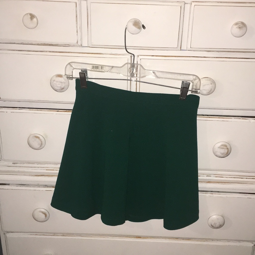 Dark Green Mini Skirt